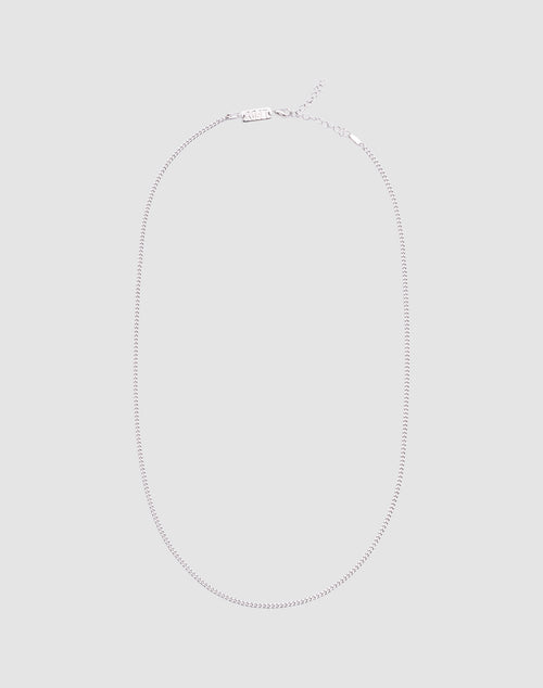 The Round Box Chain by LIVE FAST DIE YOUNG is a thin sterling silver 925 necklace with a simple clasp, shown against a plain light gray background.