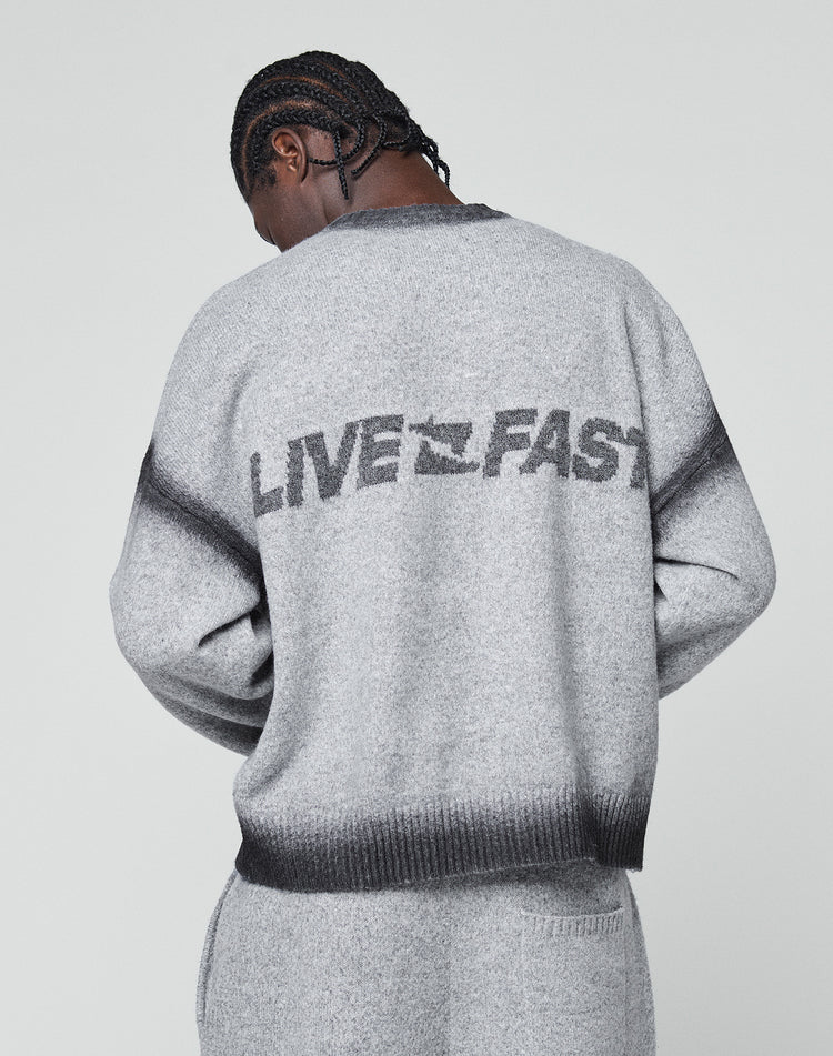 LIVE FAST BOUCLE SWEATER