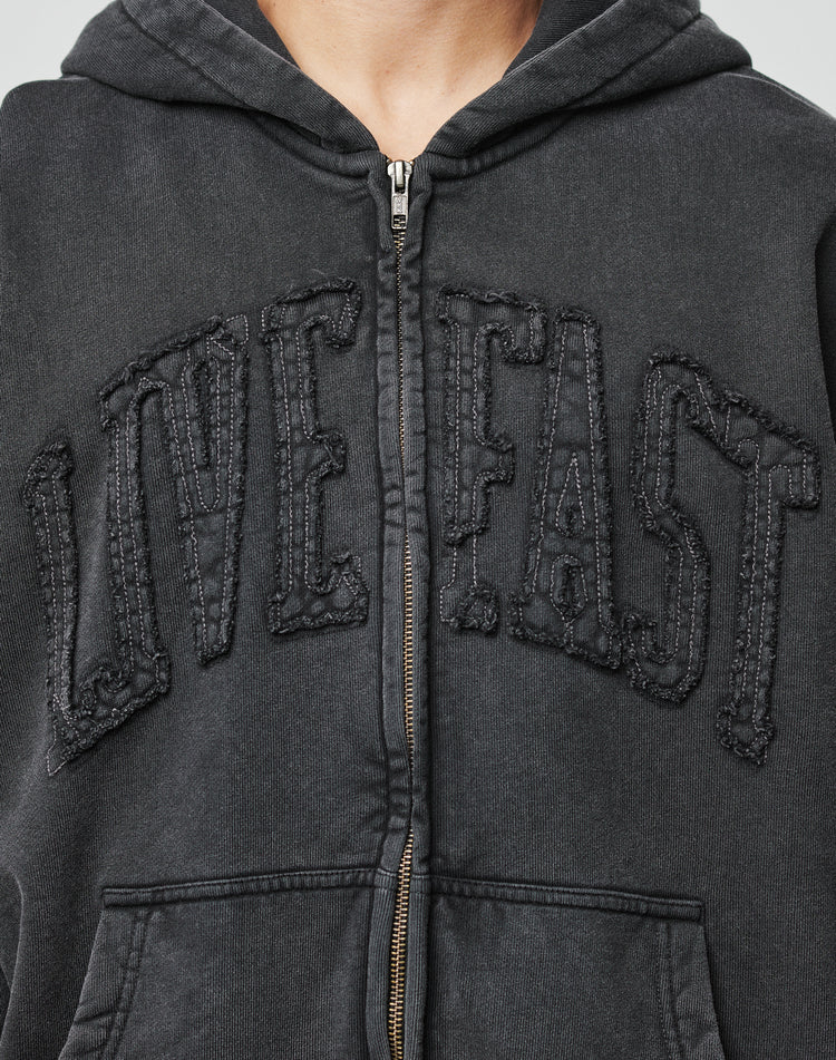 Ripped College Hooded Zip