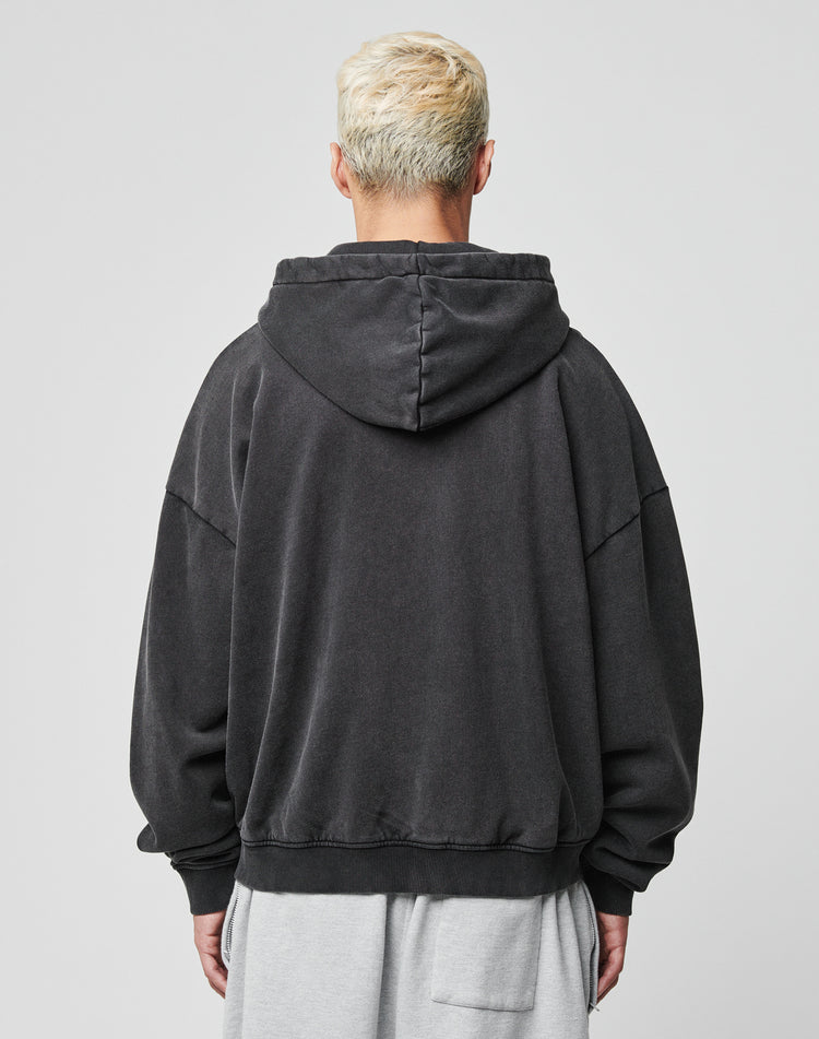 Ripped College Hooded Zip