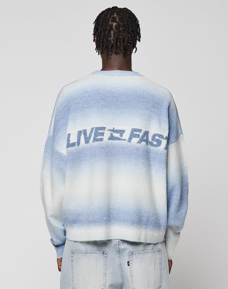 LIVE FAST BOUCLE SWEATER