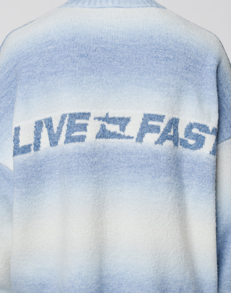 LIVE FAST BOUCLE SWEATER