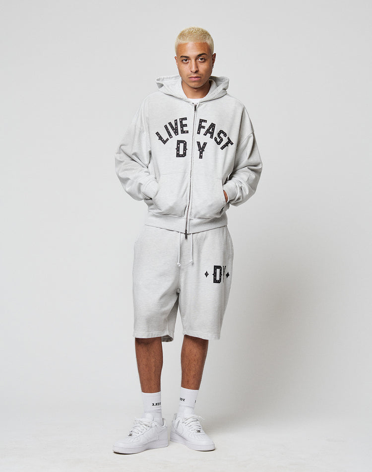 Live Fast Rivet Hooded Zip