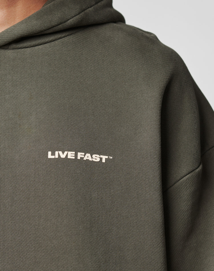 Live Fast Plain Hooded