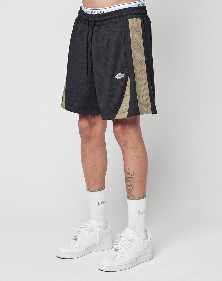 Striped Mesh Shorts