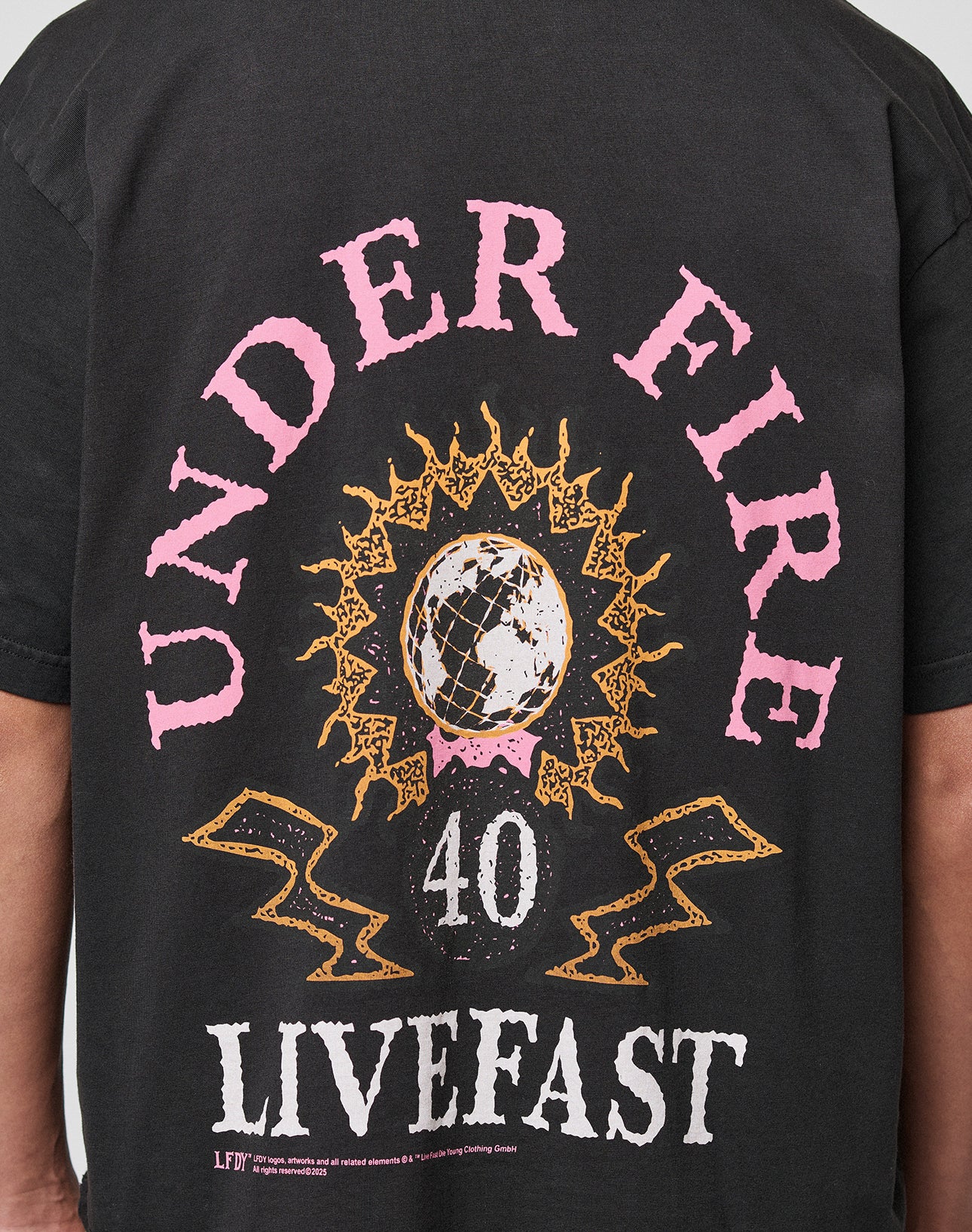 LFDY Under Fire Tee Schwarz Backprint