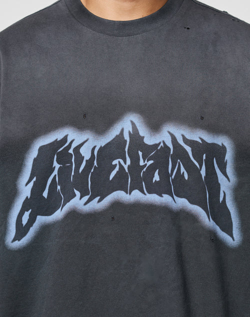 LFDY Flames T-Shirt Schwarz Logo auf der Brust