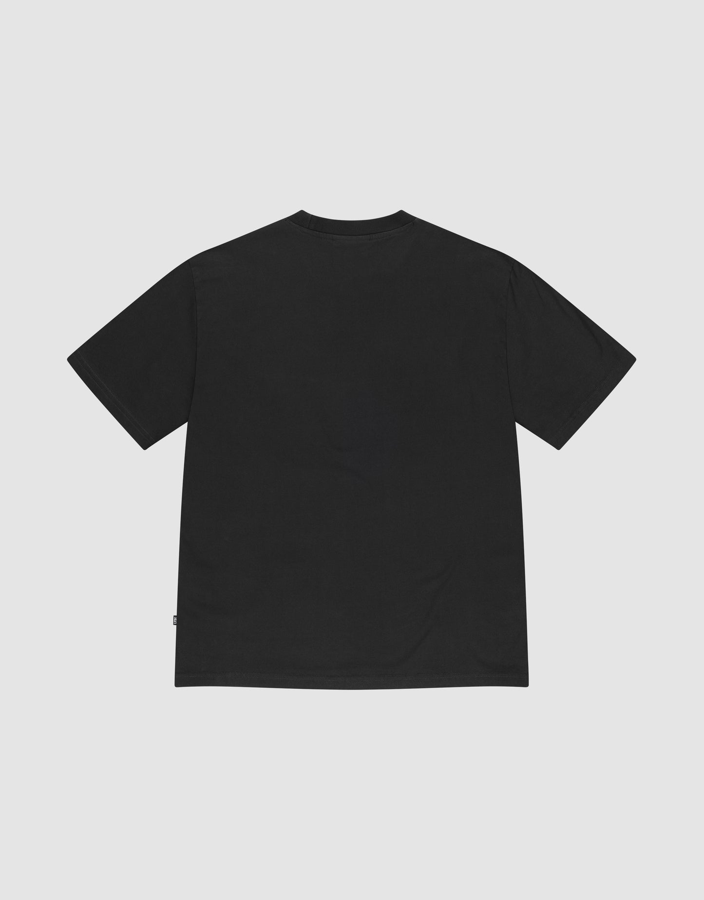 The Basic LiveFast Tee by LIVE FAST DIE YOUNG is a regular-fit, short-sleeve black t-shirt shown from the back on a light gray background, made from 100% Baumwolle for comfort and breathability.