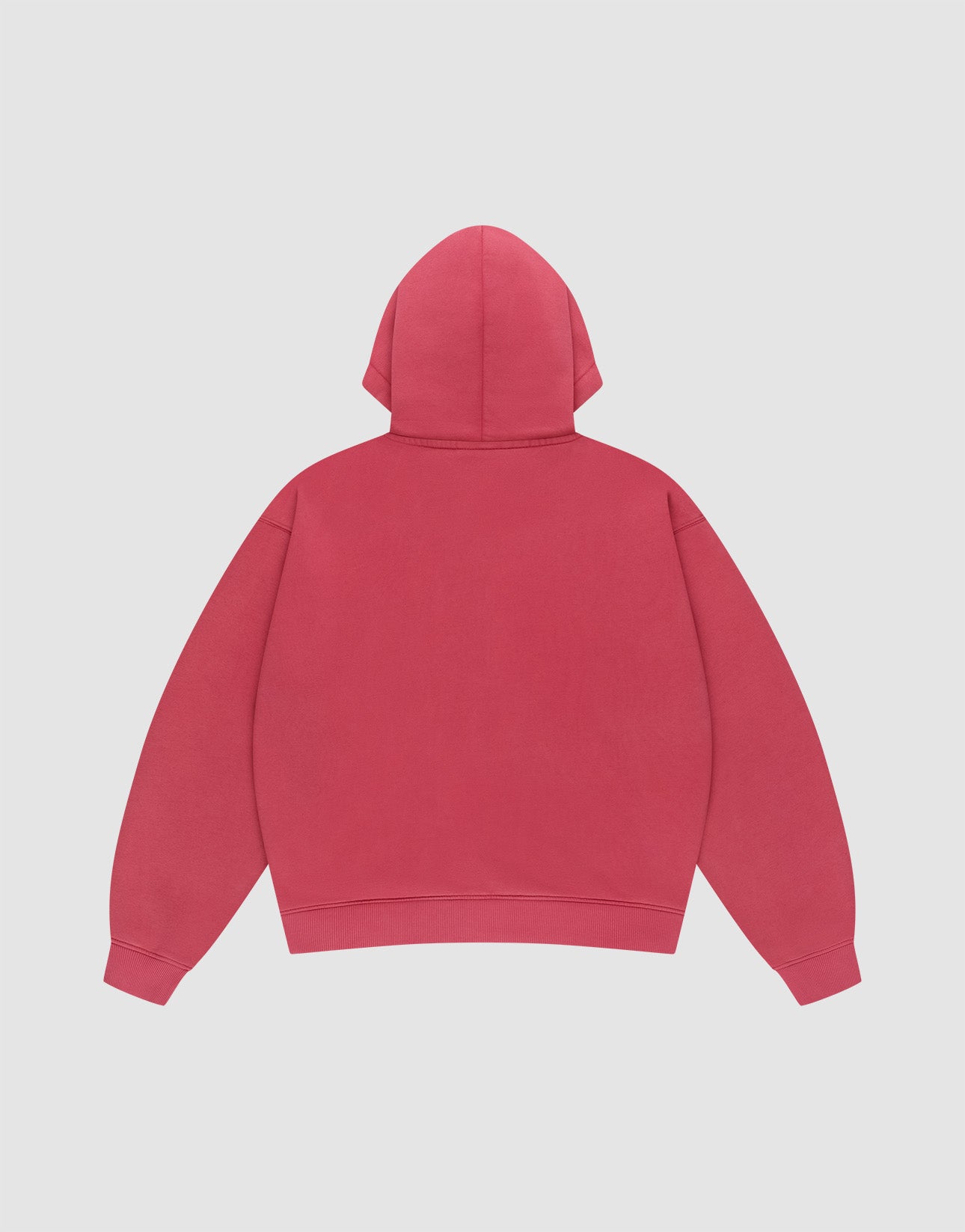 The LIVE FAST DIE YOUNG Live Fast Sweatsuit Jacket, shown in bright pink with an oversized fit, lies flat against a light gray background displaying the back view with long sleeves and ribbed cuffs.