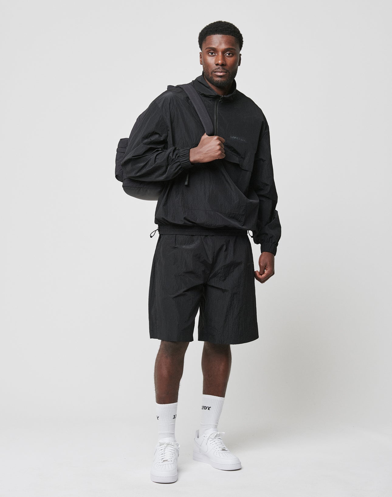 Live Fast Nylon Shorts