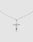 The Cross Pendant by LIVE FAST DIE YOUNG is a silver necklace featuring a detailed crucifix depicting Jesus, crafted from 925 Sterling Silber and displayed against a plain light gray background.