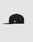 A black LFDY X NEW ERA 59FIFTY fitted cap by LIVE FAST DIE YOUNG, shown from the side with a white embroidered New Era logo on the side panel, set against a plain light gray background. Check Größentabelle for sizing.