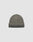 The LIVE FAST DIE YOUNG Double Rib Knit Beanie is gray with a ribbed knit and folded cuff, doppellagig gestrickt for a voluminöser Look, shown on a plain white background.