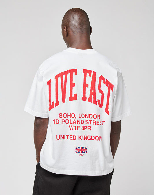 Live Fast London College Tee