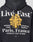 Back of the oversized LFDY Paris Hooded Zip by LIVE FAST DIE YOUNG in black cotton-poly features bold white “Live Fast, Paris, France” front and back prints with address details, a yellow fasces graphic, French phrases, and laurel leaves.