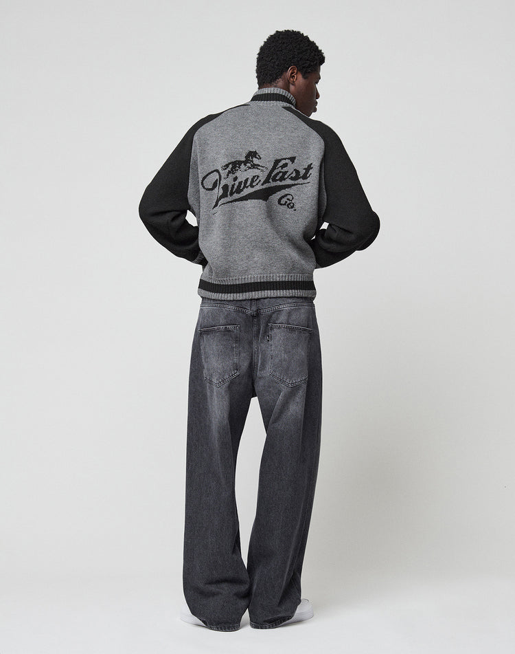 Boxy Knit Zip Jacket