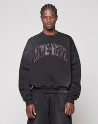 Live Fast Rhinestone Sweater