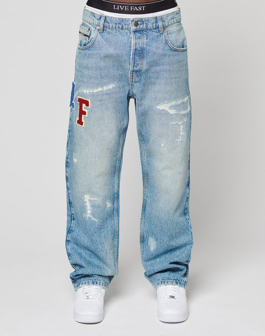 LFDY Patched Straight Denim
