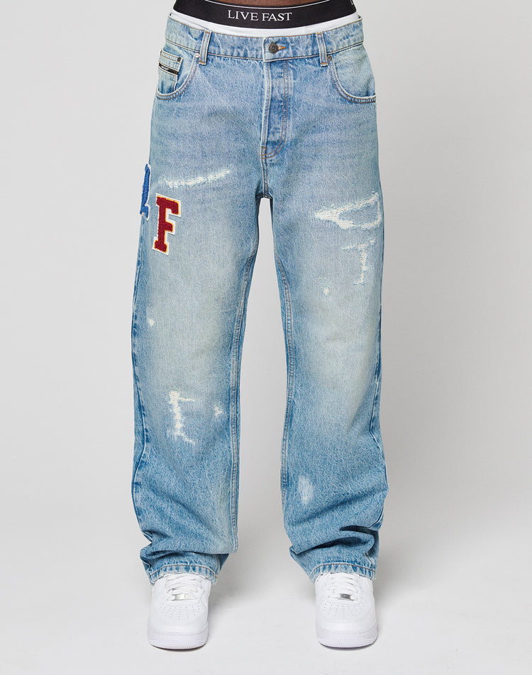 LFDY Patched Straight Denim