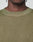 A close-up shows a person wearing the LFDY Rib Knit Longsleeve by LIVE FAST DIE YOUNG in olive green, 100% Baumwolle, Oversize Fit, with distressed details near the collar. Only the lower part of the face and neck are visible.
