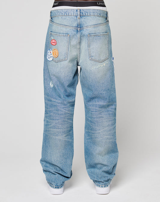 LFDY Patched Straight Denim