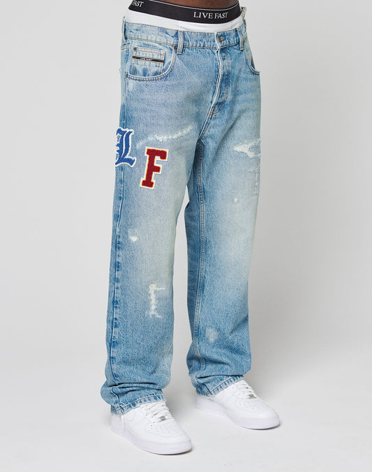 LFDY Patched Straight Denim