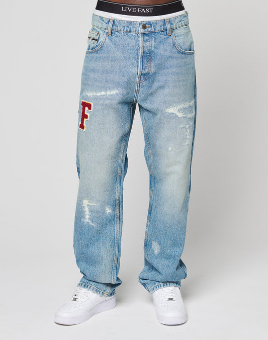 LFDY Patched Straight Denim