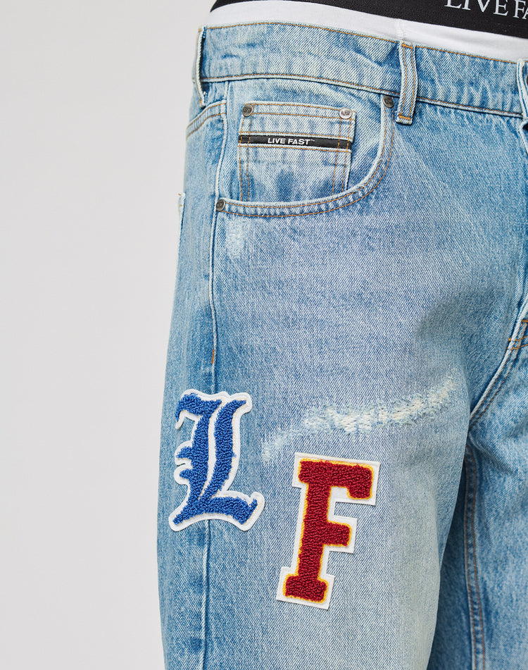 LFDY Patched Straight Denim