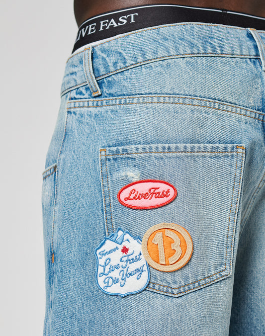 LFDY Patched Straight Denim