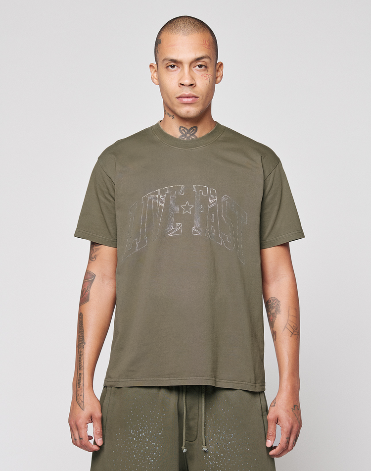 Live Fast Rhinestone Tee