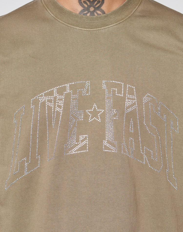 Live Fast Rhinestone Tee