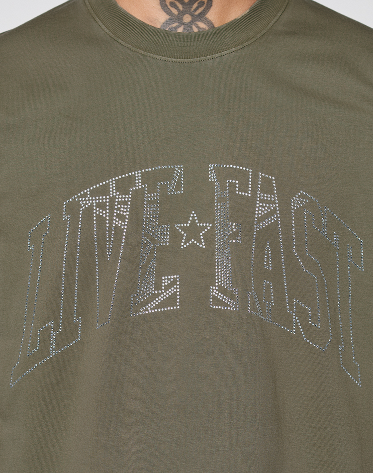 Live Fast Rhinestone Tee