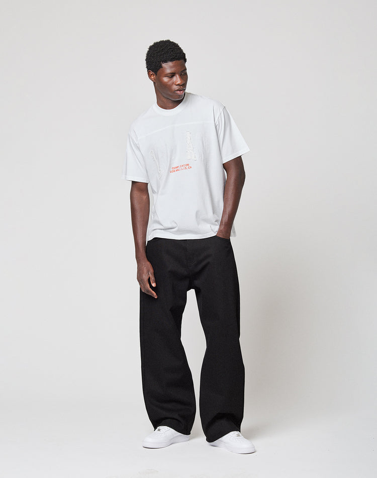 Live Fast Distressed College Tee