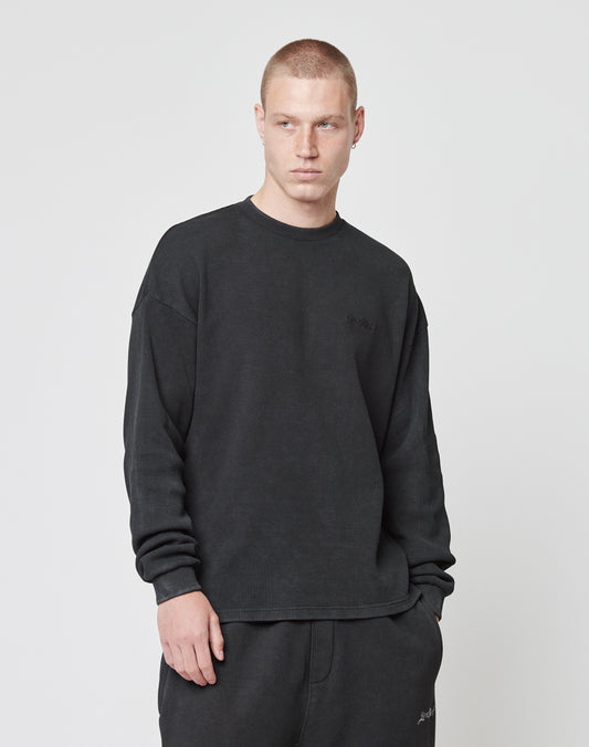 Basic Script Waffle Longsleeve