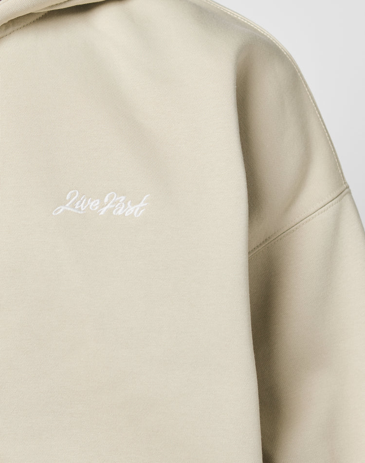 Basic Script Hooded Zip