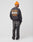 A person wears the LIVE FAST DIE YOUNG Live Fast NY Sweater in an oversized fit with bold front and back “Jim Jones Live Fast” prints, paired with a bright orange beanie, black jeans, and white sneakers against a plain white background.