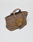 The LFDY Tote Bag by LIVE FAST DIE YOUNG is a brown canvas bag with two short handles, a zipper, a secure laptop compartment, and “THE FAST BOY” in yellow cheetah-print letters on the side, shown on a plain white background.
