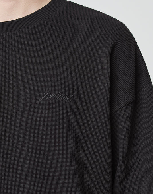 Basic Script Waffle Longsleeve