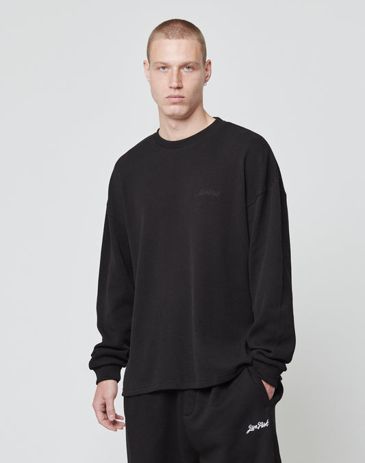 Basic Script Waffle Longsleeve