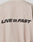 The Live For It Sweater by LIVE FAST DIE YOUNG is a beige oversized fit made from 100% cotton, featuring bold black LIVE FAST text and a stylized speeding graphic on the back.