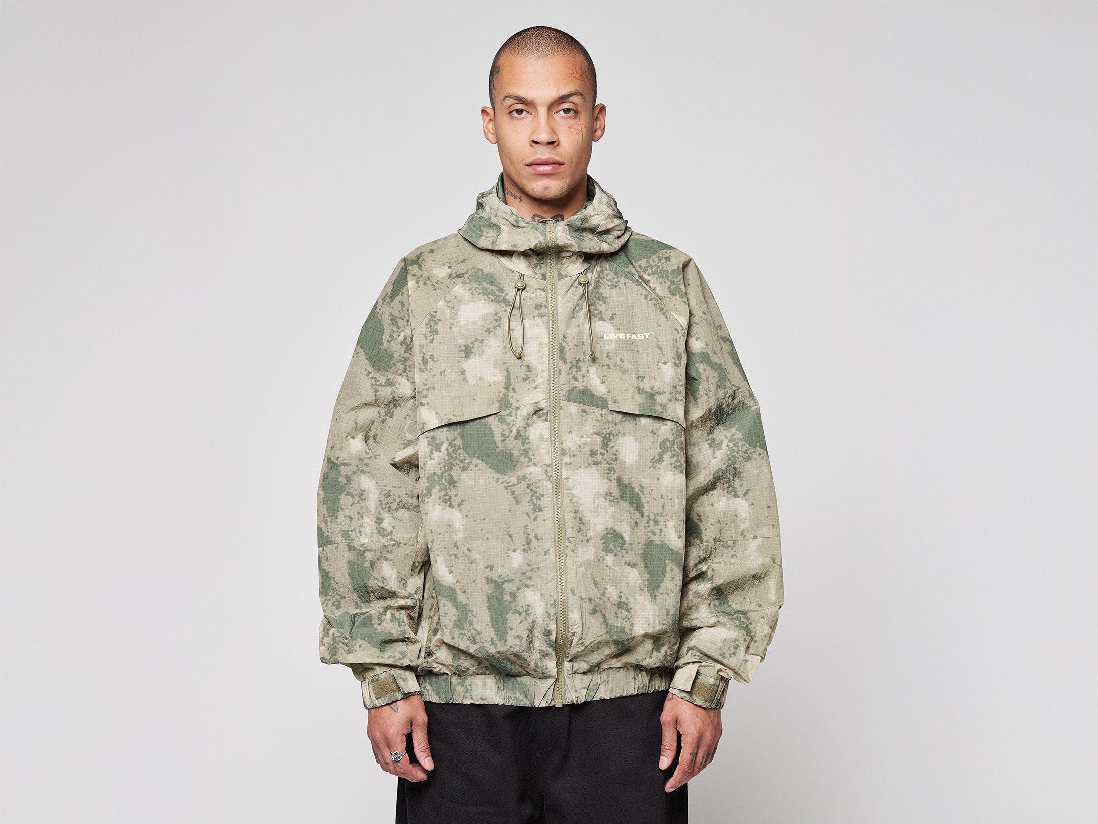 Live Fast Nylon Jacket Camo – Buy online now – LIVE FAST DIE YOUNG