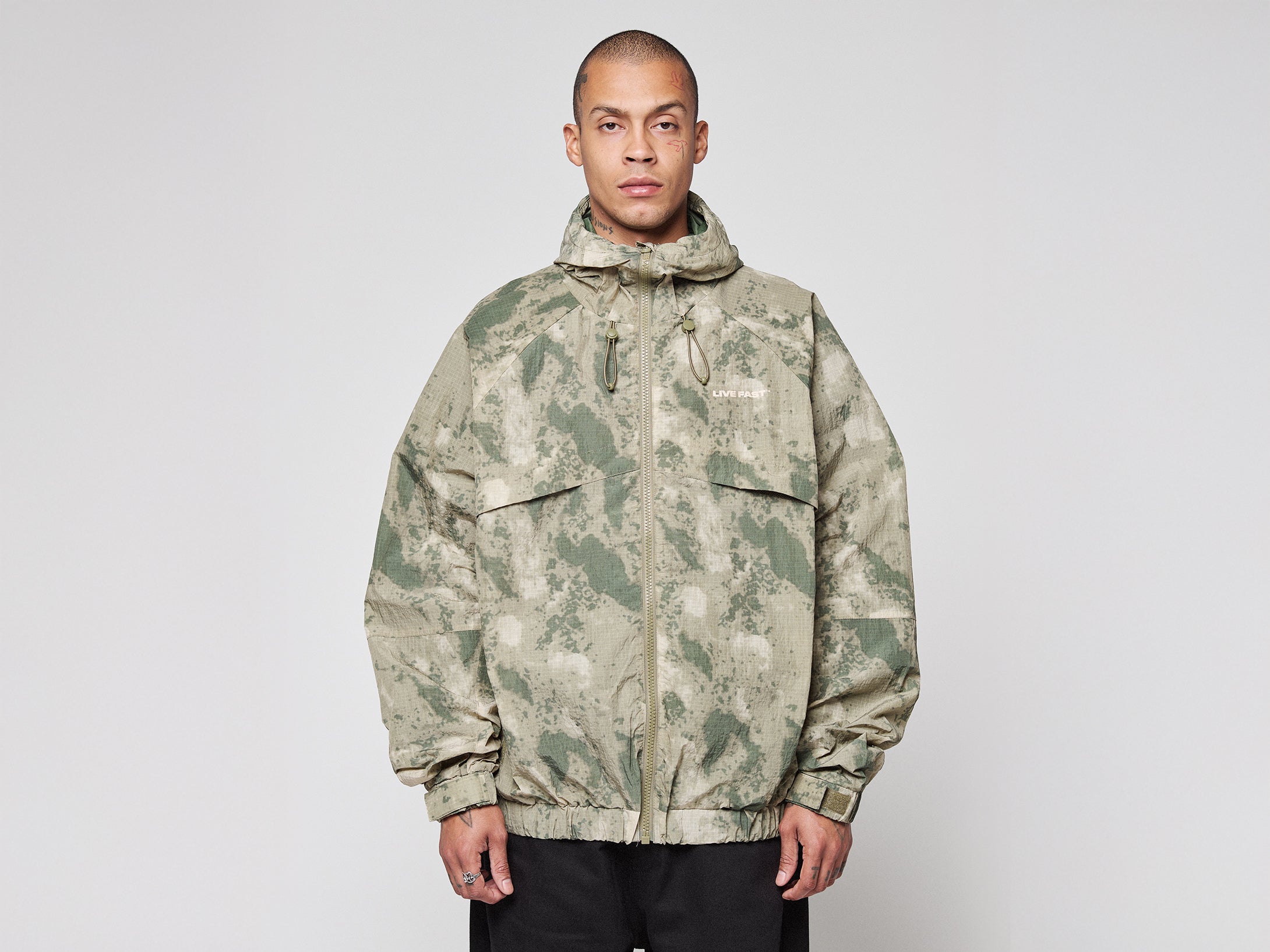 Live Fast Nylon Jacket Camo – Buy online now – LIVE FAST DIE YOUNG