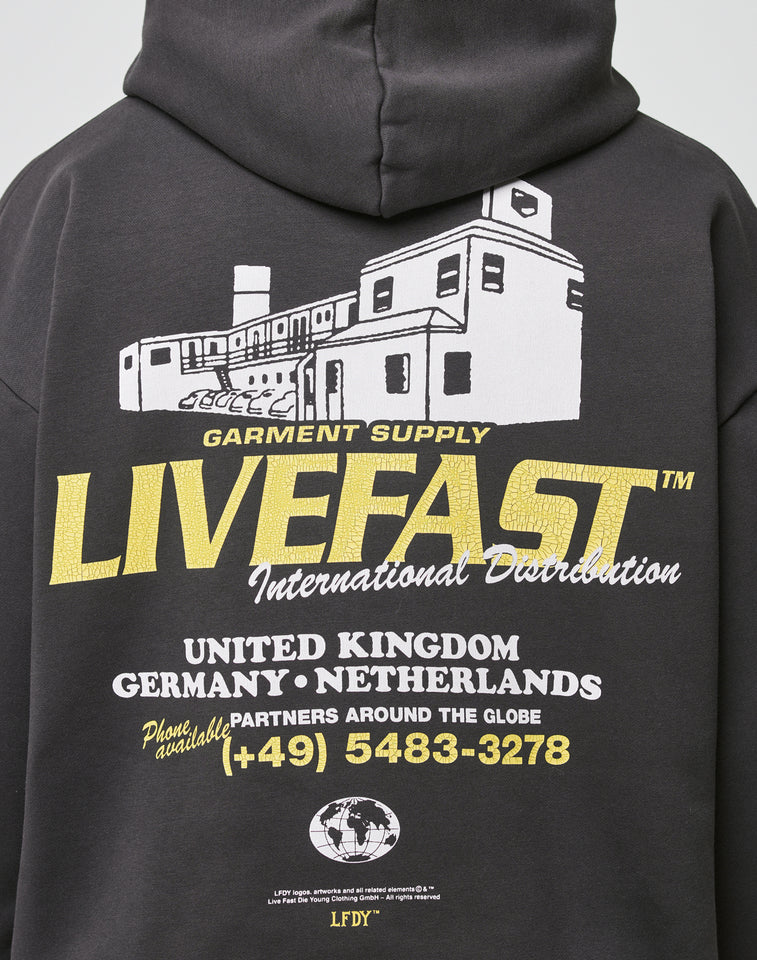 LFDY Supply Hooded Washed Black – Buy online now – LIVE FAST DIE YOUNG
