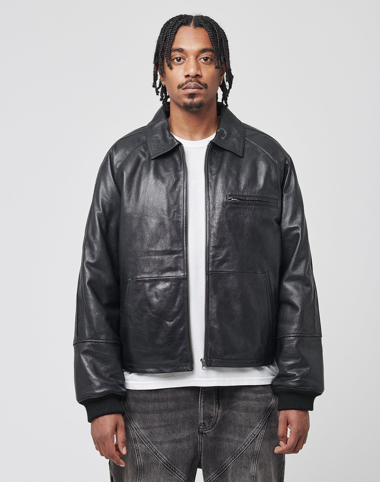LFDY Leather Bomber