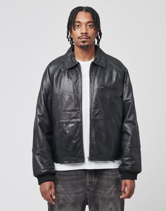 LFDY Leather Bomber