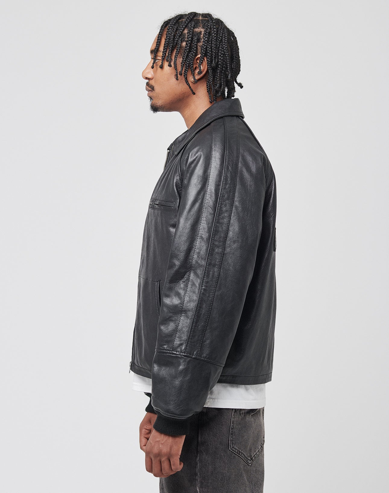 LFDY Leather Bomber