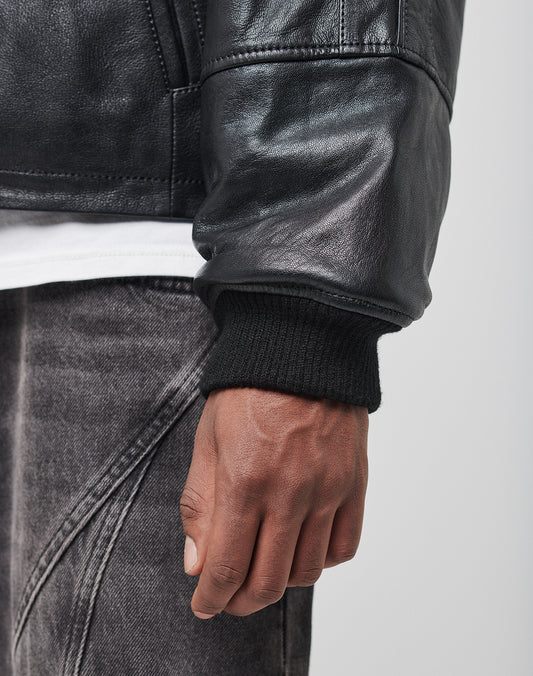 LFDY Leather Bomber