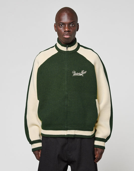 Boxy Knit Zip Jacket