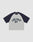 The Live Fast Raglan Tee by LIVE FAST DIE YOUNG features navy raglan sleeves, a light gray body, and bold navy “LIVE FAST DY” text on the chest. Crafted from 100% Baumwolle in a boxy oversize fit for maximum comfort.