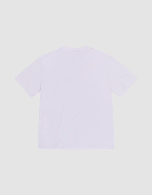 The LFDY Thunder Chest Tee by LIVE FAST DIE YOUNG is a regular fit, plain white short-sleeve T-shirt shown from the back, laid flat on a light background with no visible logos or patterns. Made from 100% Baumwolle for comfort.